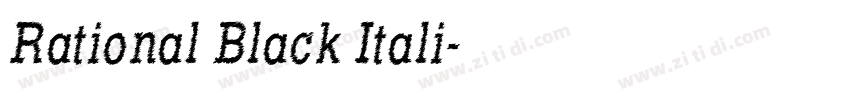 Rational Black Itali字体转换